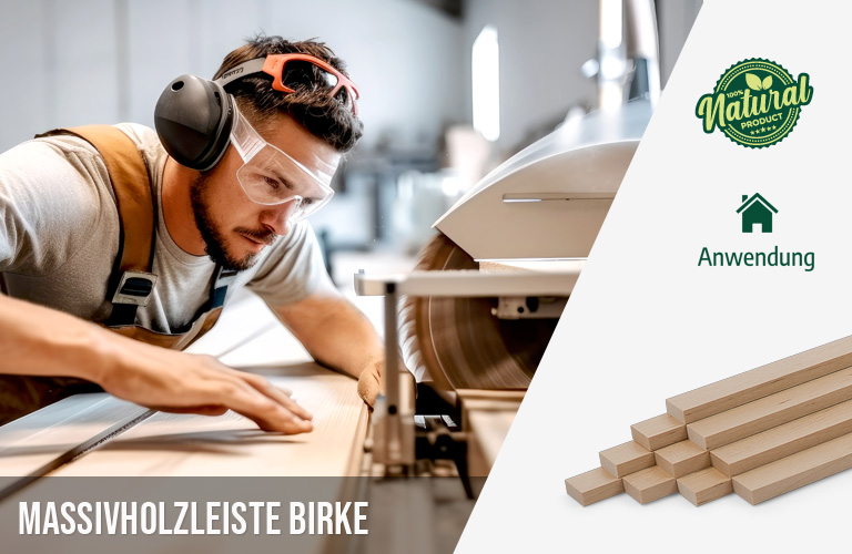 Zuschnittservice Woodsellers - Massivholzleiste Birke