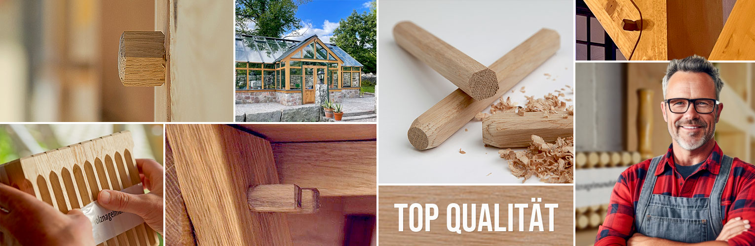 Holznägel - Eiche universal - Anwendungsbeispiele